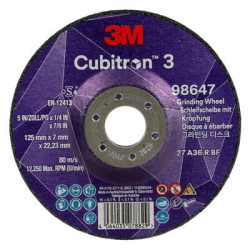 Slīpēšanas disks Cubitron 3 125x7/22,23mm, 3M