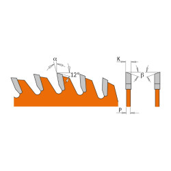 Zāģripa kokam ITK Plus 165x20mm Z56, CMT