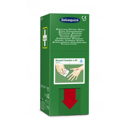 Salvequick salvetes brūču tīrīšanai (0,9% NaCl), 40 gab., Cederroth