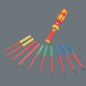 Skrūvgriežu komplekts Kraftform Kompakt VDE 15 Torque 1,2-3, 1,2-3,0 Nm extra slim, Wera