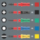 Skrūvgriežu komplekts Kraftform Kompakt VDE 15 Torque 1,2-3, 1,2-3,0 Nm extra slim, Wera