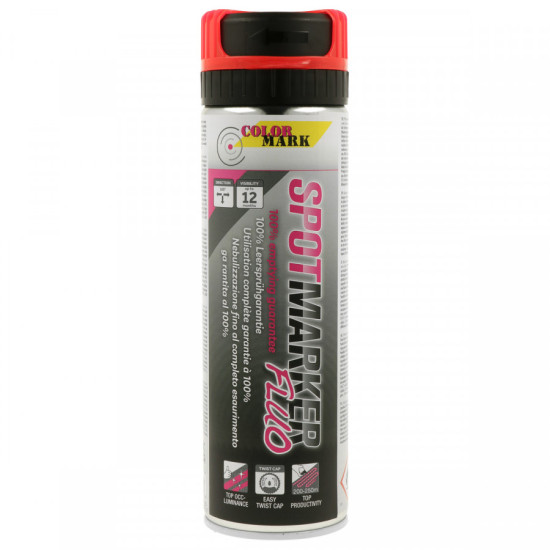 Marķēšanas aerosols Spotmarker Fluo sarkans 500ml, Motip