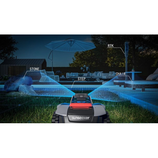 Bezvadu mauriņa pļāvējs - robots V3 Plus VISION, Sunseeker