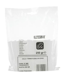 Glue sticks 7x100mm, multi purpose, transparent, 250g, Rapid