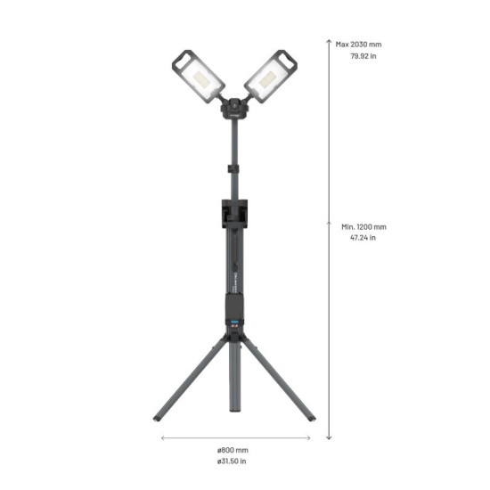 Akumulatora darba lampa TOWER 8 CONNECT, 8000 lm, karkass CA CAS, Scangrip