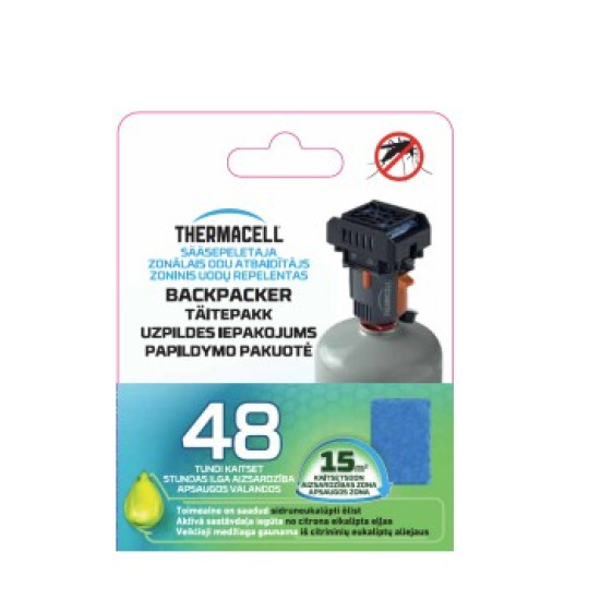 Backpacker papildinājums (tikai ieliktņi) 48 stundām, Thermacell