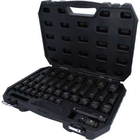 Triecienmuciņu komplekts 1/2´´, garās un īsās, 9-30mm 40pcs, KS Tools