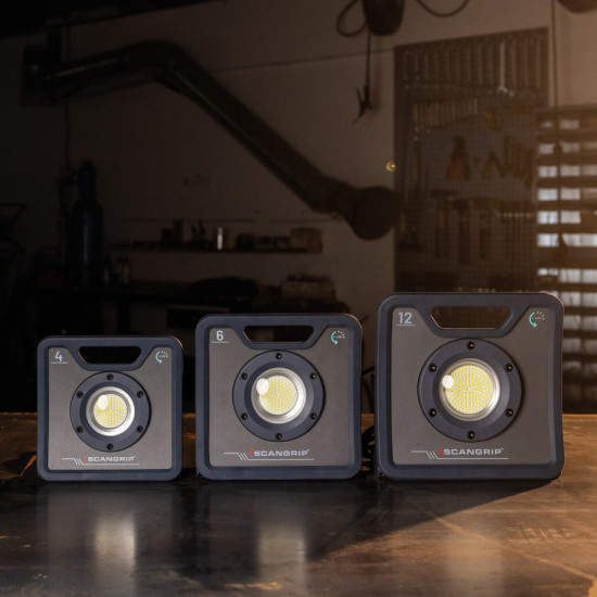 Darba lampa LED NOVA 12, 12000lm, Bluetooth IK07/IP67 + 3m statīvs, Scangrip