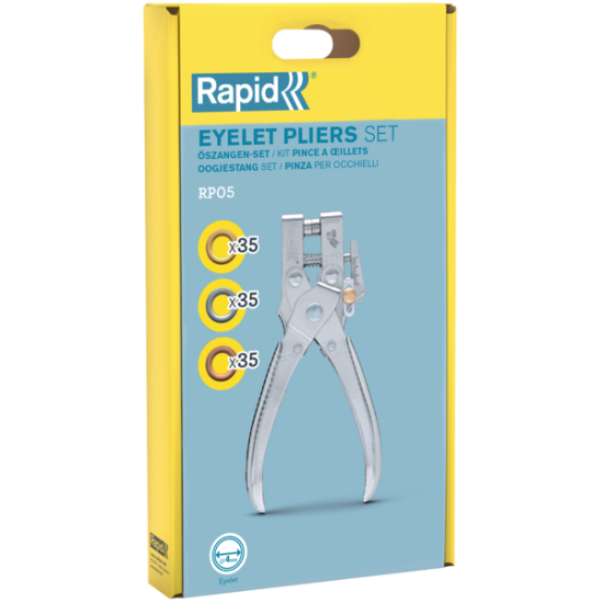 eyelet pliers RP05 for 4mm eyelets + 100 eyelets, Rapid