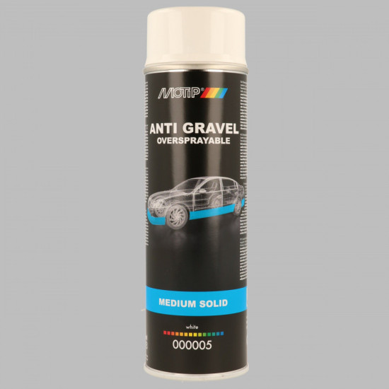 Izsmidzināms akmens triecienu aizsargpārklājums, balta 500ml, Motip