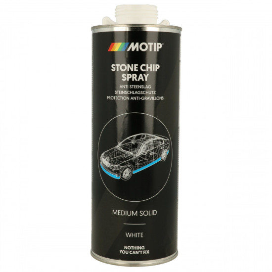 Izsmidzināms akmens triecienu aizsargpārklājums, balta 1000ml, Motip