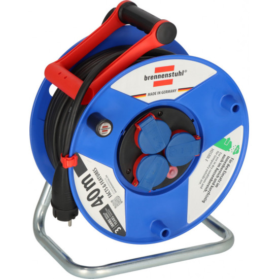 Pagarinātājs ar spoli, plast.40m 3VDE RR 3x2.5 Garant IP44, Brennenstuhl