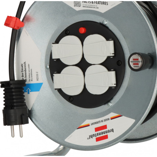 Garant S 4 E Cable Reel, 25 m, Indoor Use, Brennenstuhl