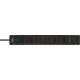 Bremounta pagarinātājs ar 2× USB-C, 5 kontaktligzdas, slēdzis, 3 m kabelis, melns, Brennenstuhl
