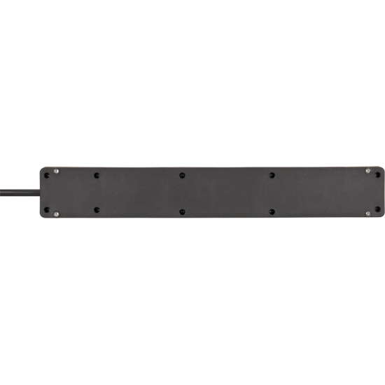 Bremounta pagarinātājs ar 2× USB-C, 5 kontaktligzdas, slēdzis, 3 m kabelis, melns, Brennenstuhl
