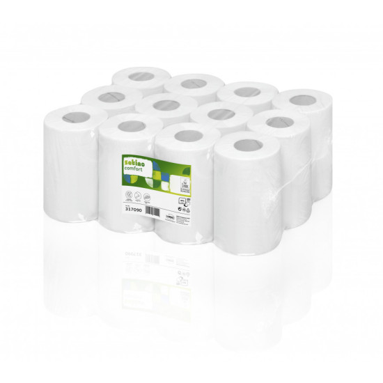 Roku dvieļu ruļļi Comfort 2-slāņi, 12 x 68 m, CF1, Satino by WEPA