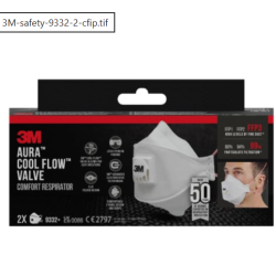 Respirators Aura 9332+, retail pack FFP3, 3M