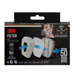 Filter Kit 6002-1, A2P2 Organic Vapours (2x6055, 2x5925, 2x501), 3M
