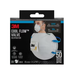 Respirators ar vārstu 8822 FFP2, 3M