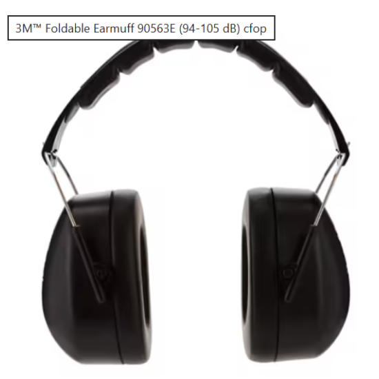 Earmuffs Foldable Headband 90563E, SNR value 30 dB, black, 3M