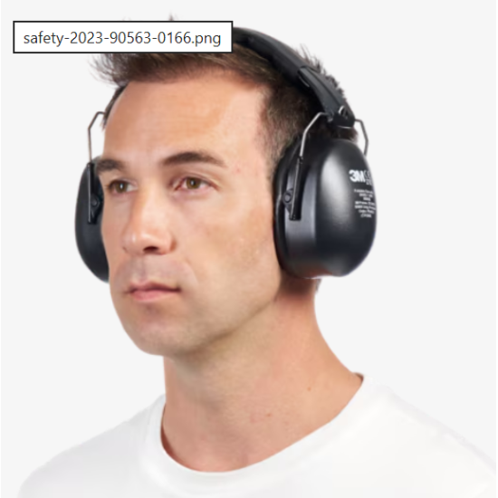 Earmuffs Foldable Headband 90563E, SNR value 30 dB, black, 3M