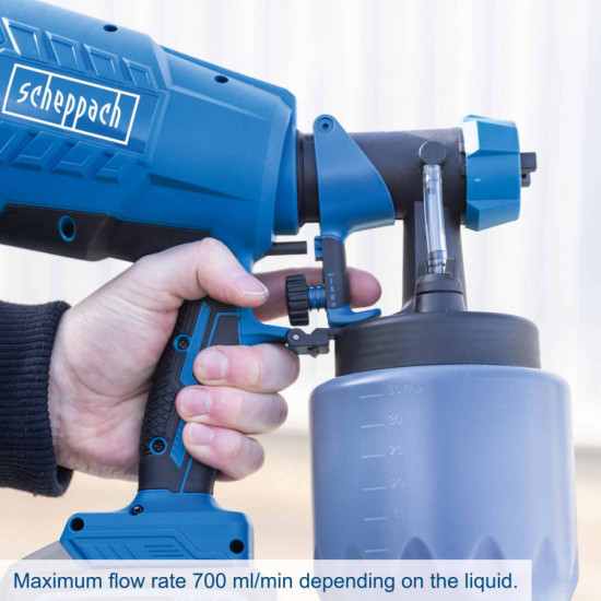 Akumulatora krāsas izsmidzināšanas sistēma C-APS700-X – SET S, Scheppach