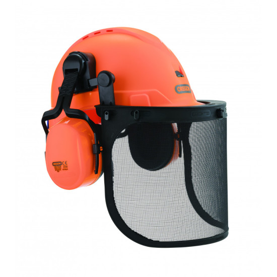 Yukon Chainsaw Safety Helmet with Protective Ear Muff and Mesh Visor, OREGON