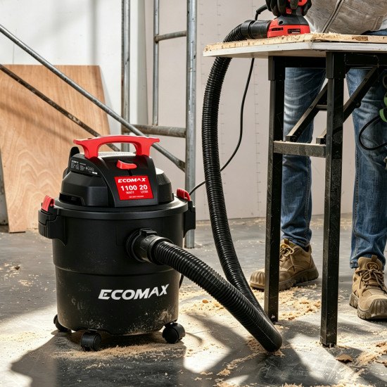 Putekļu sūcējs sausai un slapjai sūkšanai EMX 20L, 1100W, Ecomax