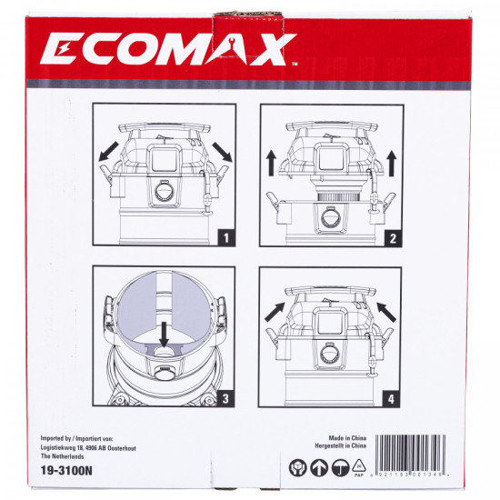 Papīra putekļu maisi, 3 gab., EMX 20L un EMX 30L, Ecomax