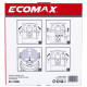 Papīra putekļu maisi, 3 gab., EMX 25L, Ecomax