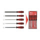 Vīļu komplekts 200 mm, 5 gab., KS Tools