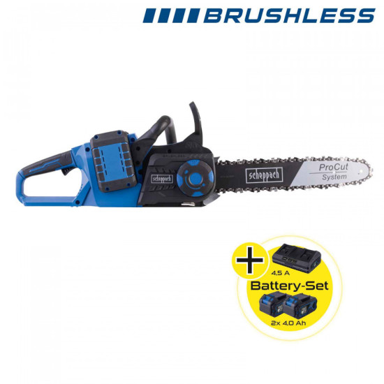 Akumulatora ķēdes zāģis BC-CS355Duo-X 2x20V, SET XL2, Scheppach