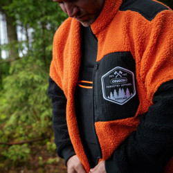 Jacket, fleece Protect orange/black 2XL, OREGON