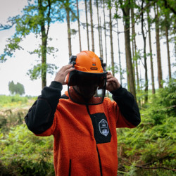 Jacket, fleece Protect orange/black L, OREGON
