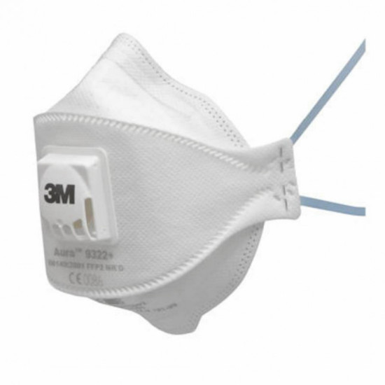 Respirators ar vārstu 9322 Aura+ P2 FFP2, 3M