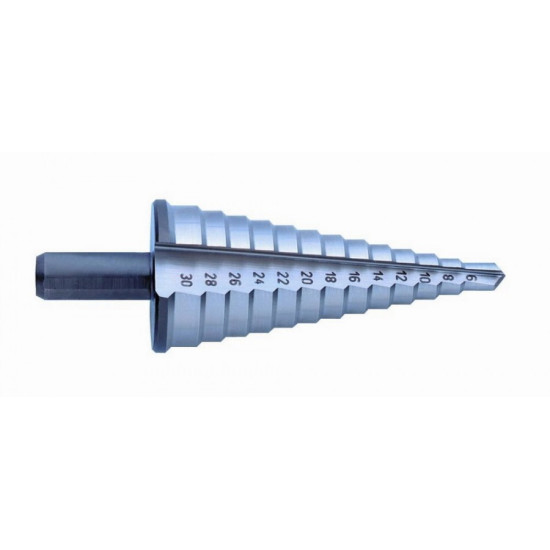 Koniskais pakāpjurbis HSS 4-12mm, Exact