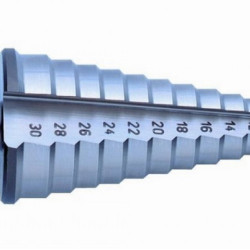 Koniskais pakāpjurbis HSS 4-20mm, Exact