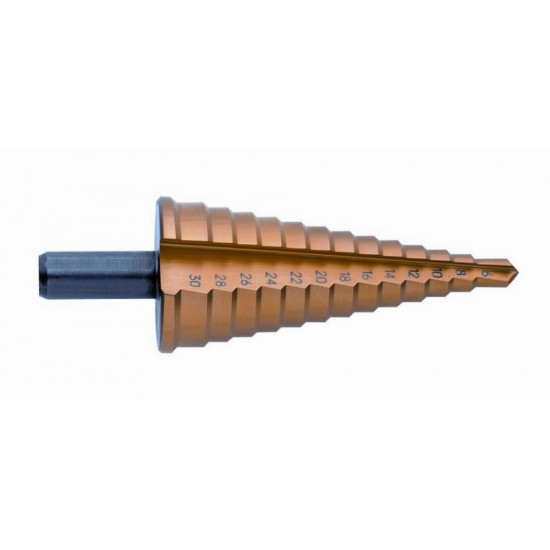 Koniskais pakāpjurbis HSS-TiN 6-30mm, Exact