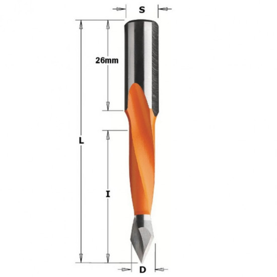Frēzurbis TCTS=10X26 D=5X70 RH, CMT