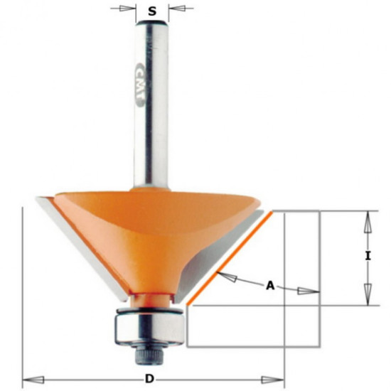 Frēzes asmens ar gultni TCT S=12 D=65 X26, CMT