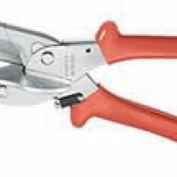 Šķēres 45-90° 215 mm, plastmasas un gumijas profiliem, Knipex