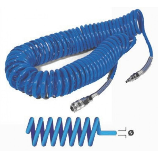 Spirālveida šļauka 8mm/4m 12 bar, GAV